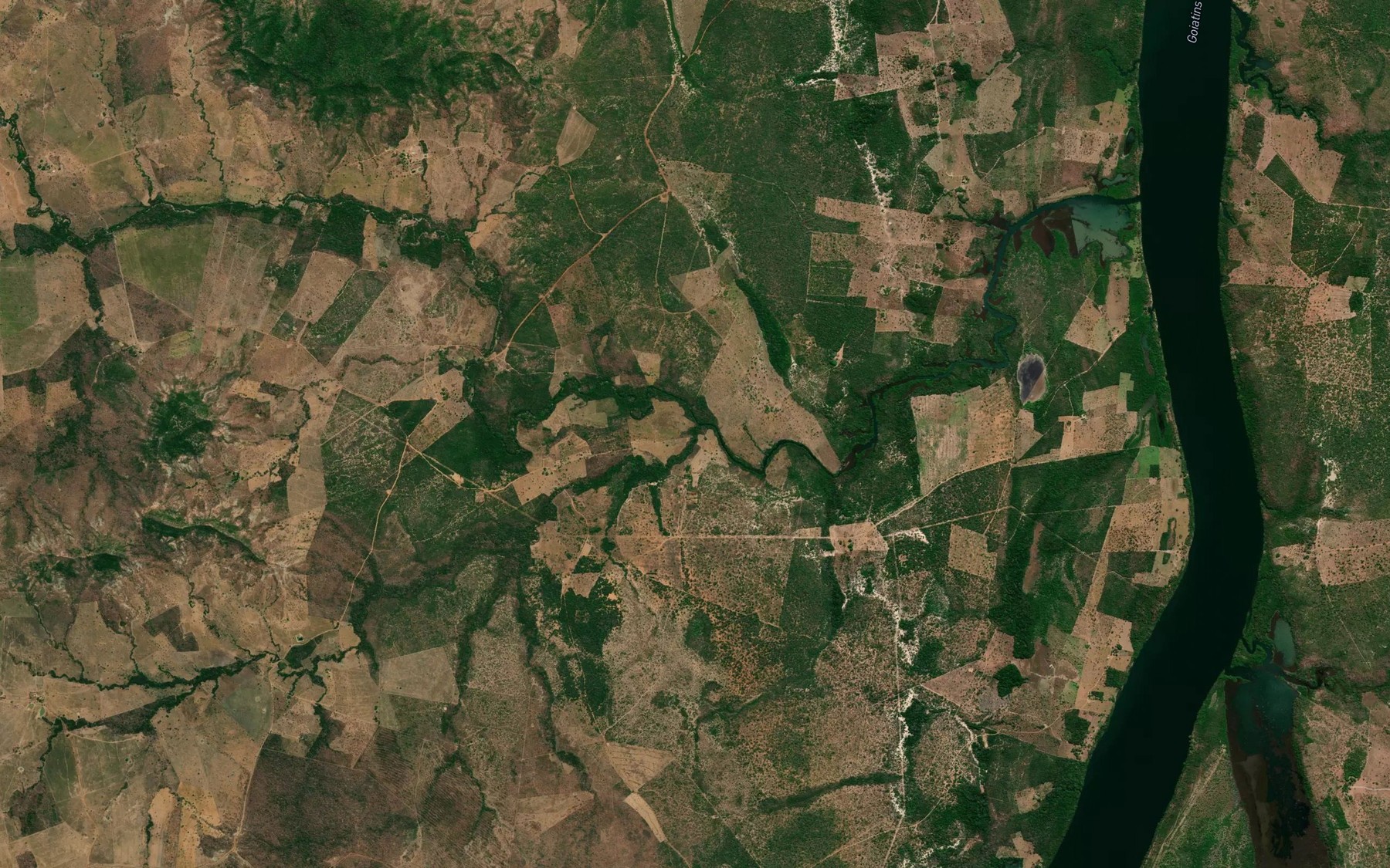 Satellite map of the Corrego Cagado