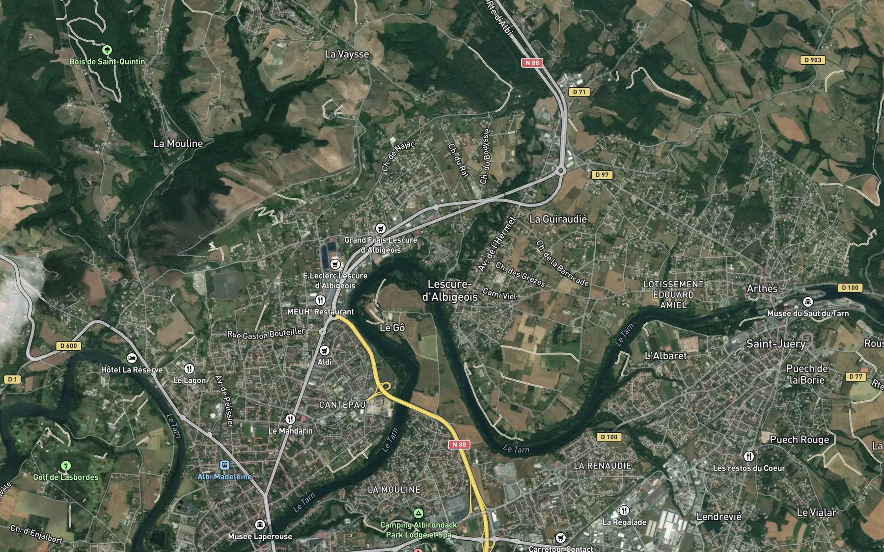 Satellite map of the Ruisseau Coules