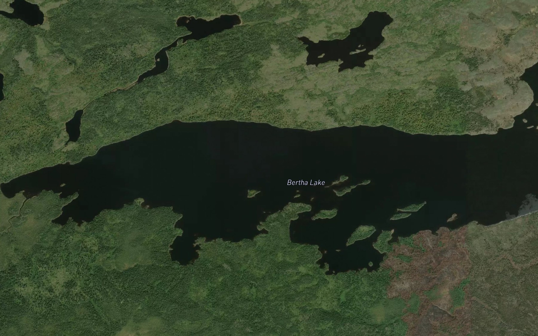 Satellite map of the Okanse River