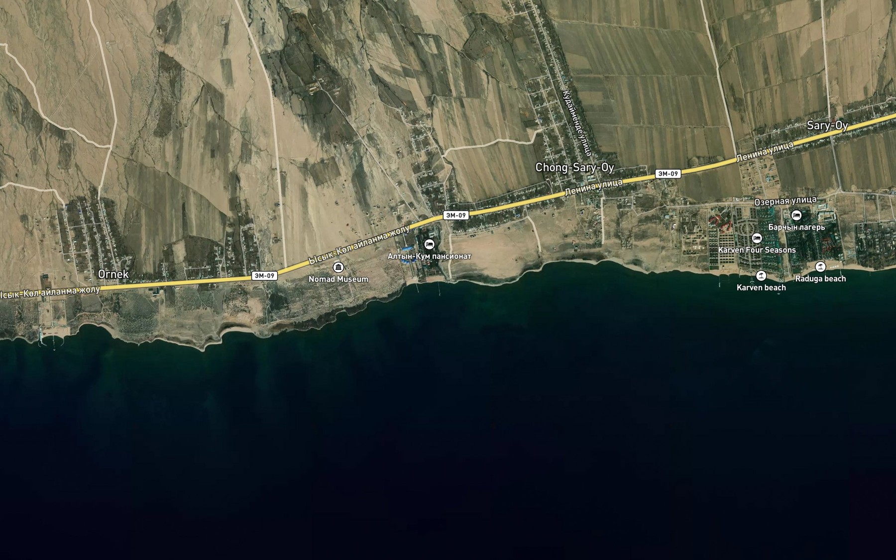 Satellite map of the Orto-Koy-Suu