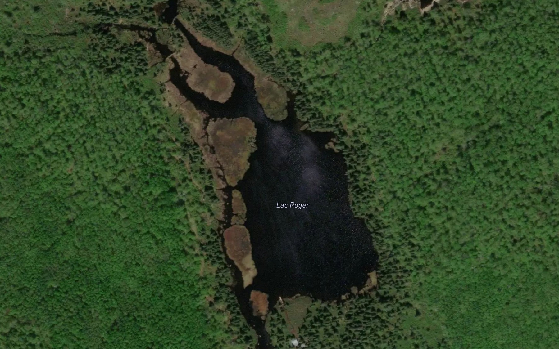 Satellite map of the Lac Roger