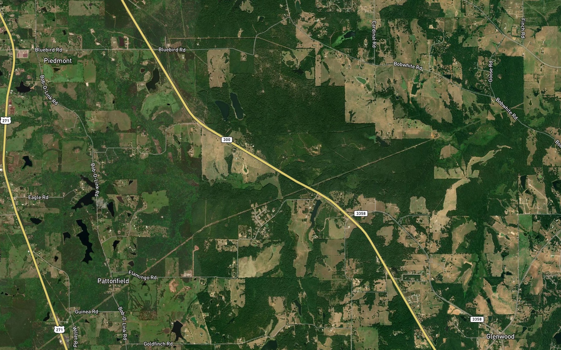 Satellite map of the Stillhouse Creek