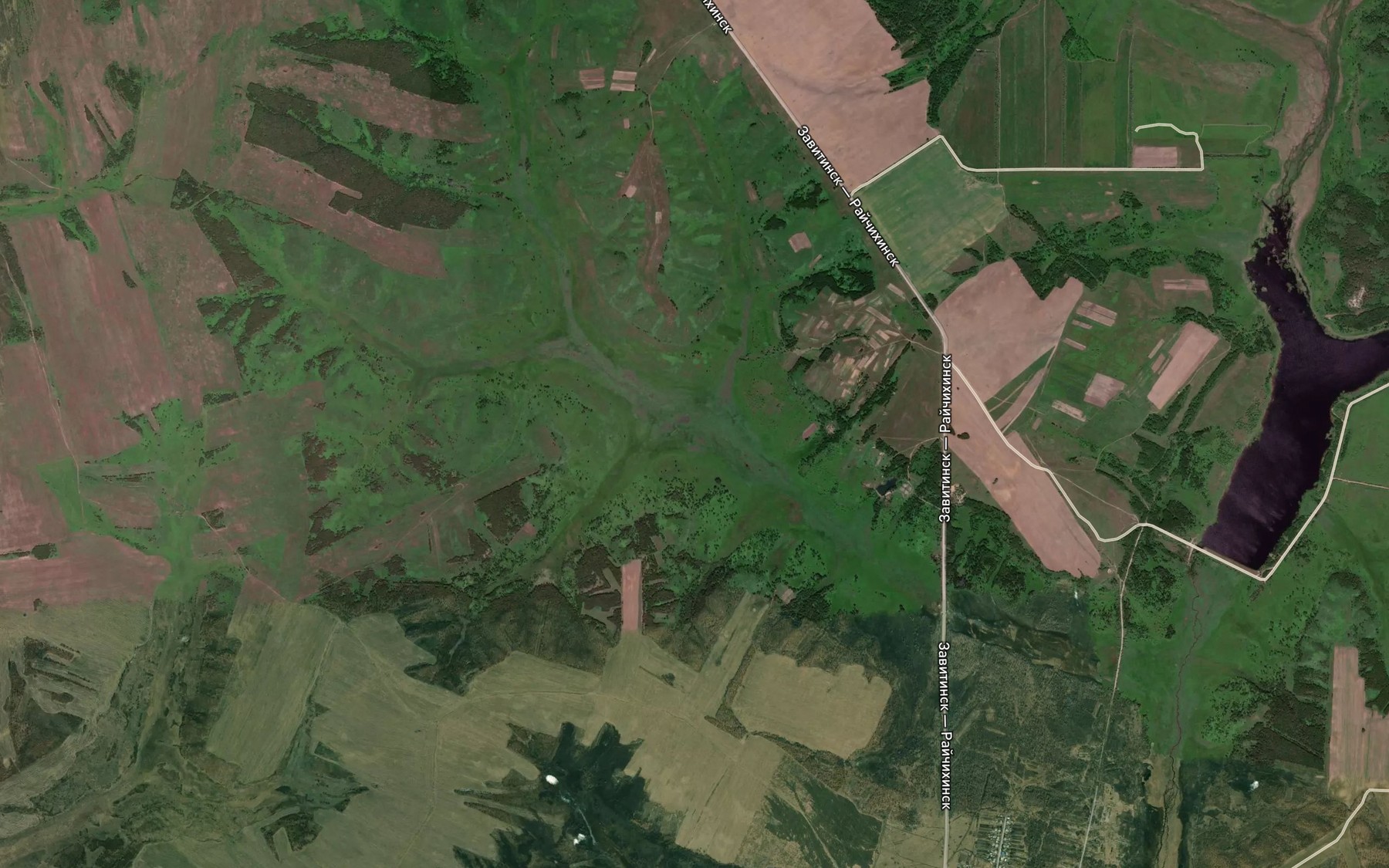 Satellite map of the Pad' Shirokaya