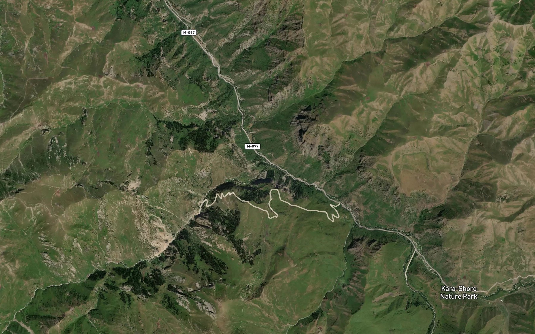 Satellite map of the Balyamkaldy