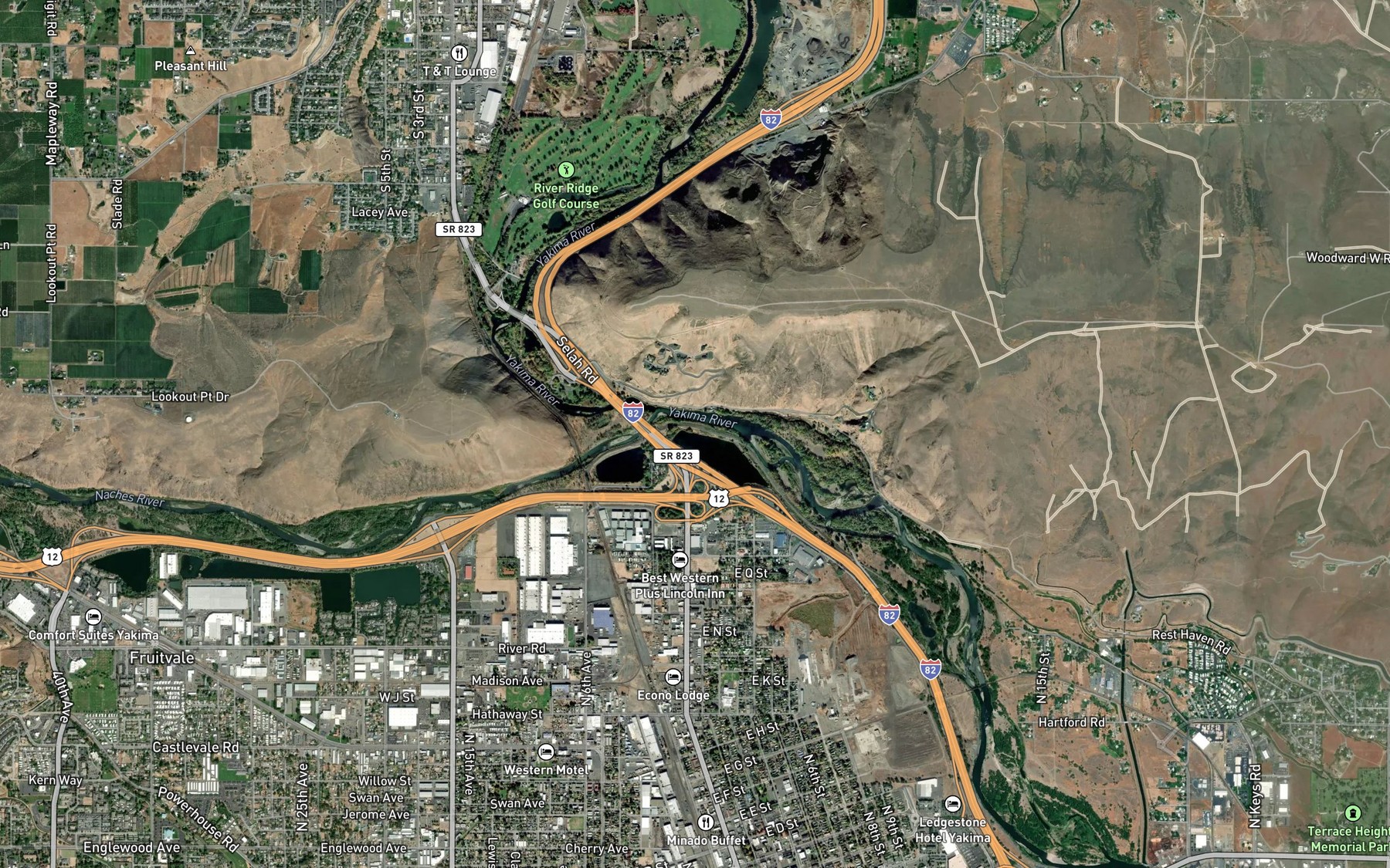 Satellite map of the Spot 2