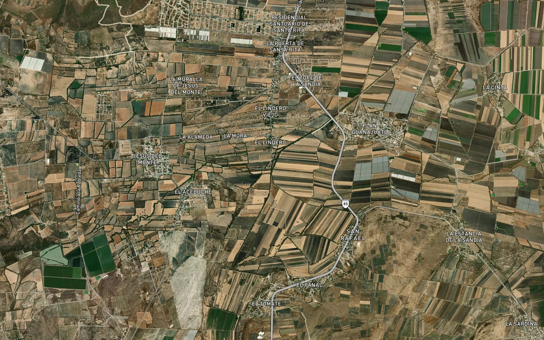 Satellite map of the Primero de Mayo