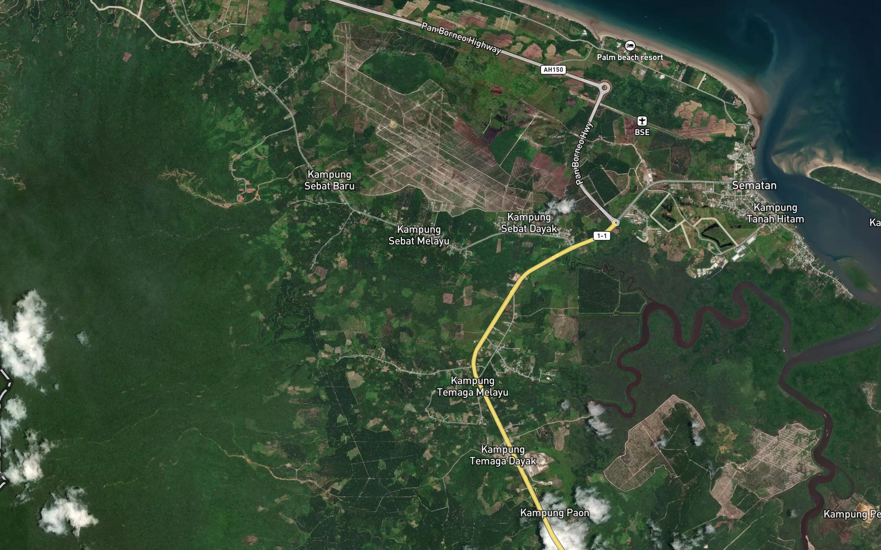Satellite map of the Sungai Serang Koi