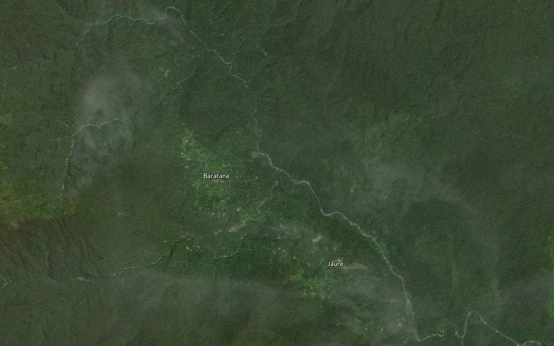 Satellite map of the Urinu River