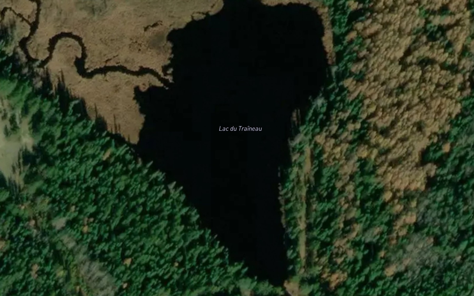 Satellite map of the Lac du Traineau