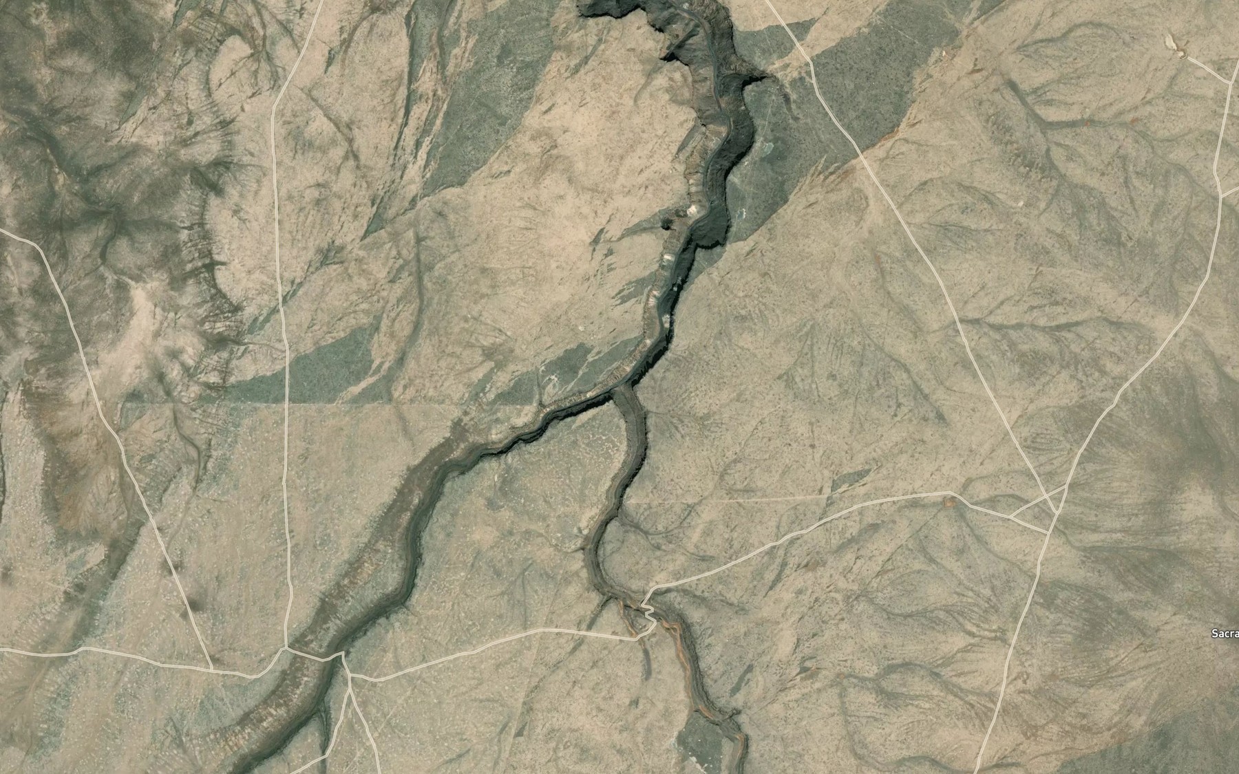 Satellite map of the Pole Creek