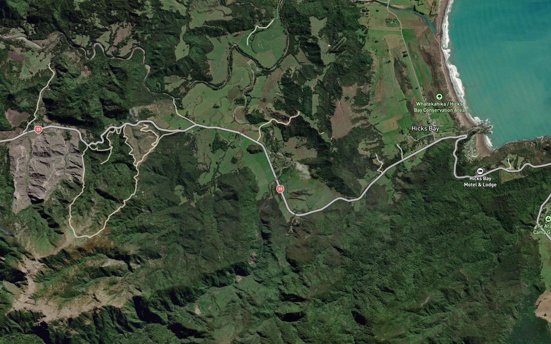 Satellite map of the Waimate Waterfall
