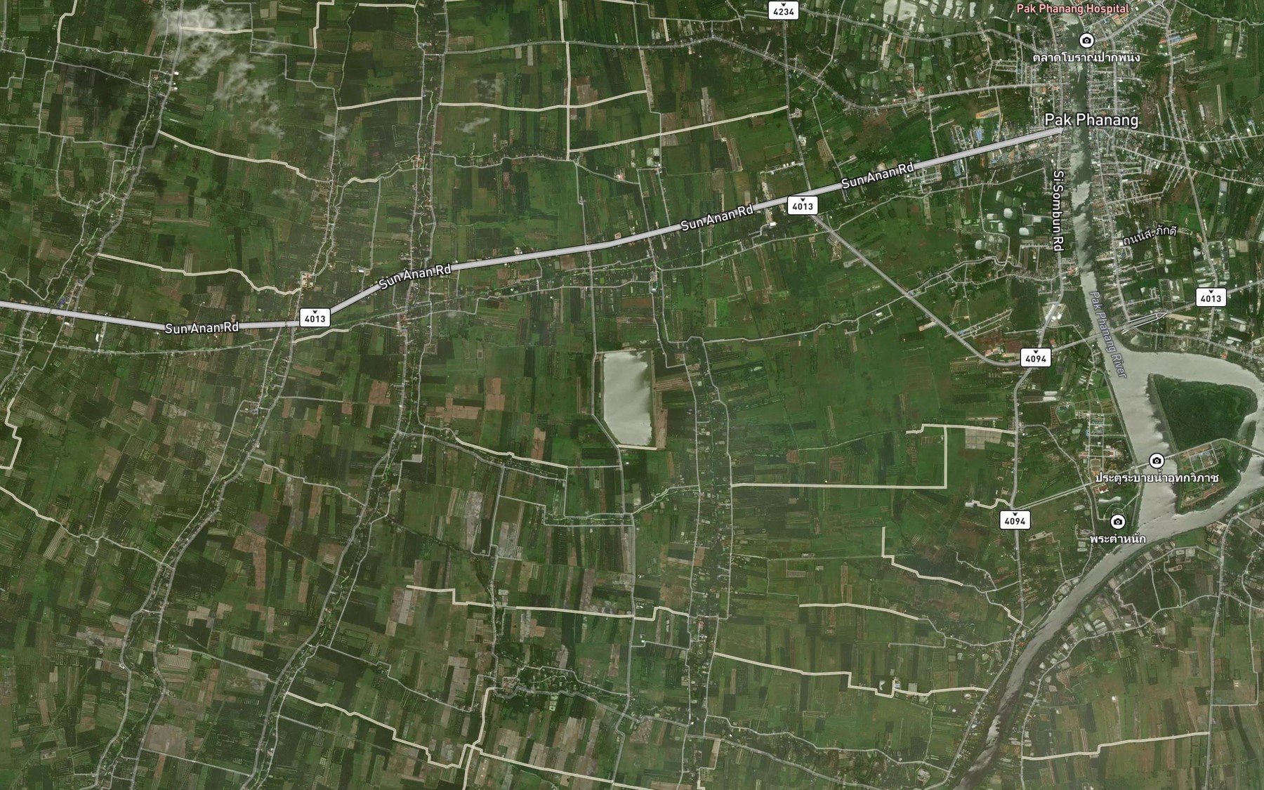 Satellite map of the Ang Kep Nam Prapa Pak Phanang