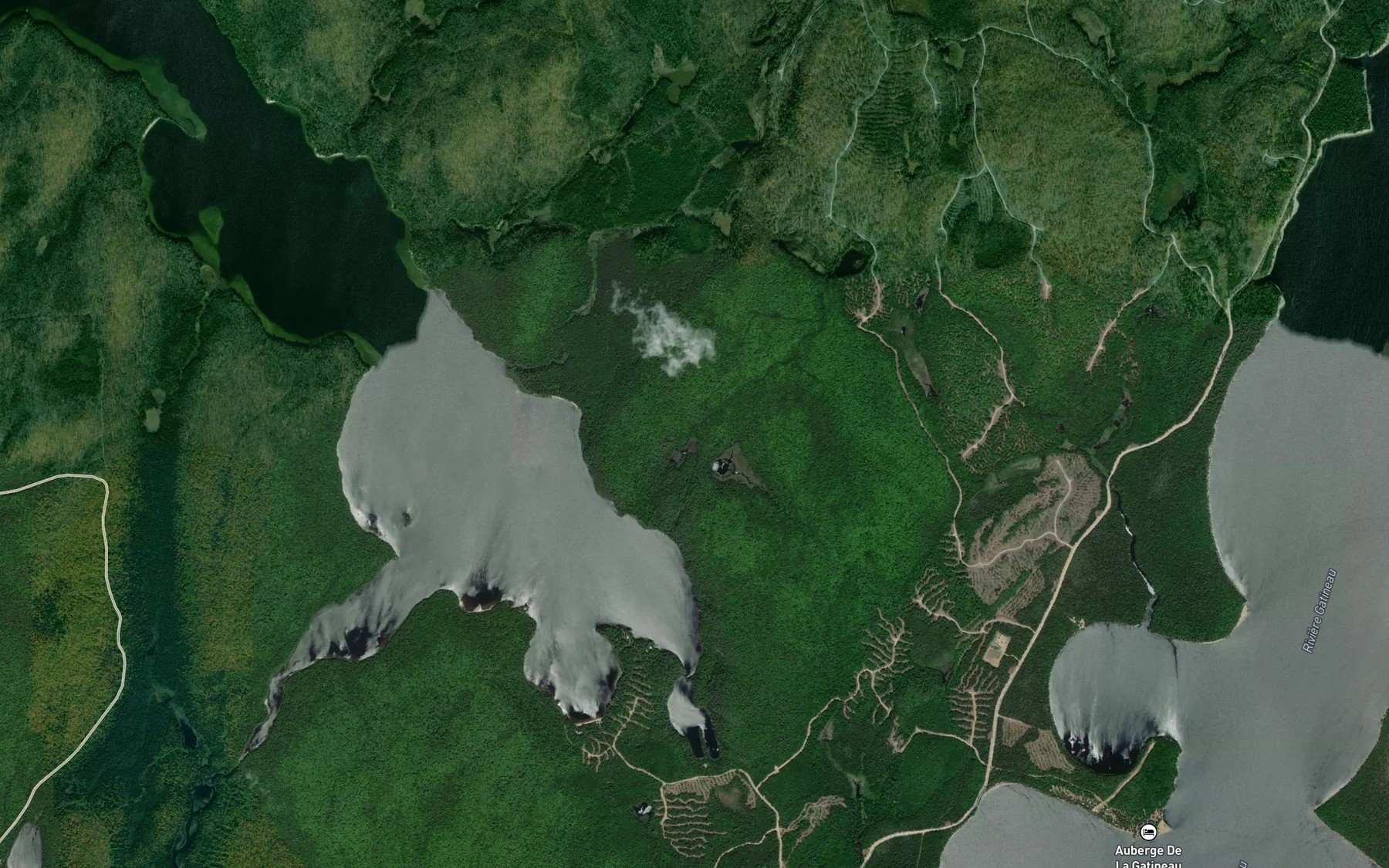 Satellite map of the Lac Bavard