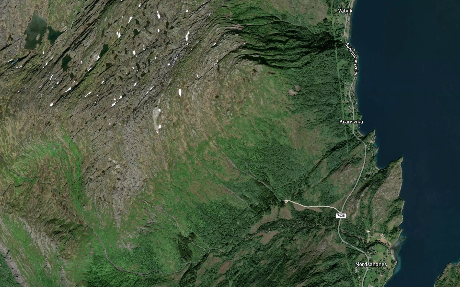 Satellite map of the Hellemoelva