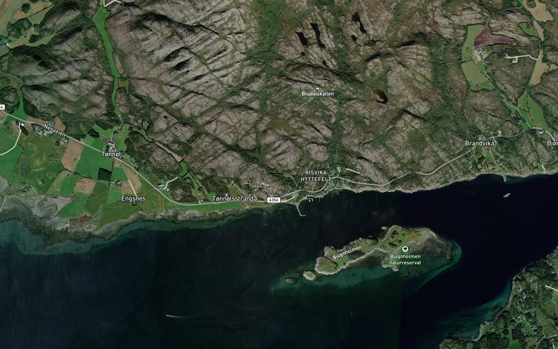 Satellite map of the Risvikbekken
