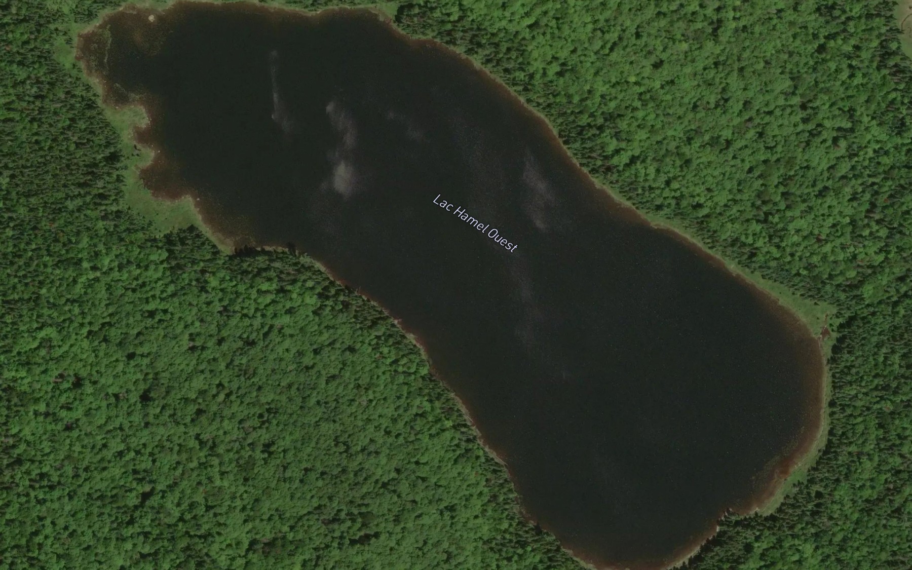Satellite map of the Lac Hamel Ouest