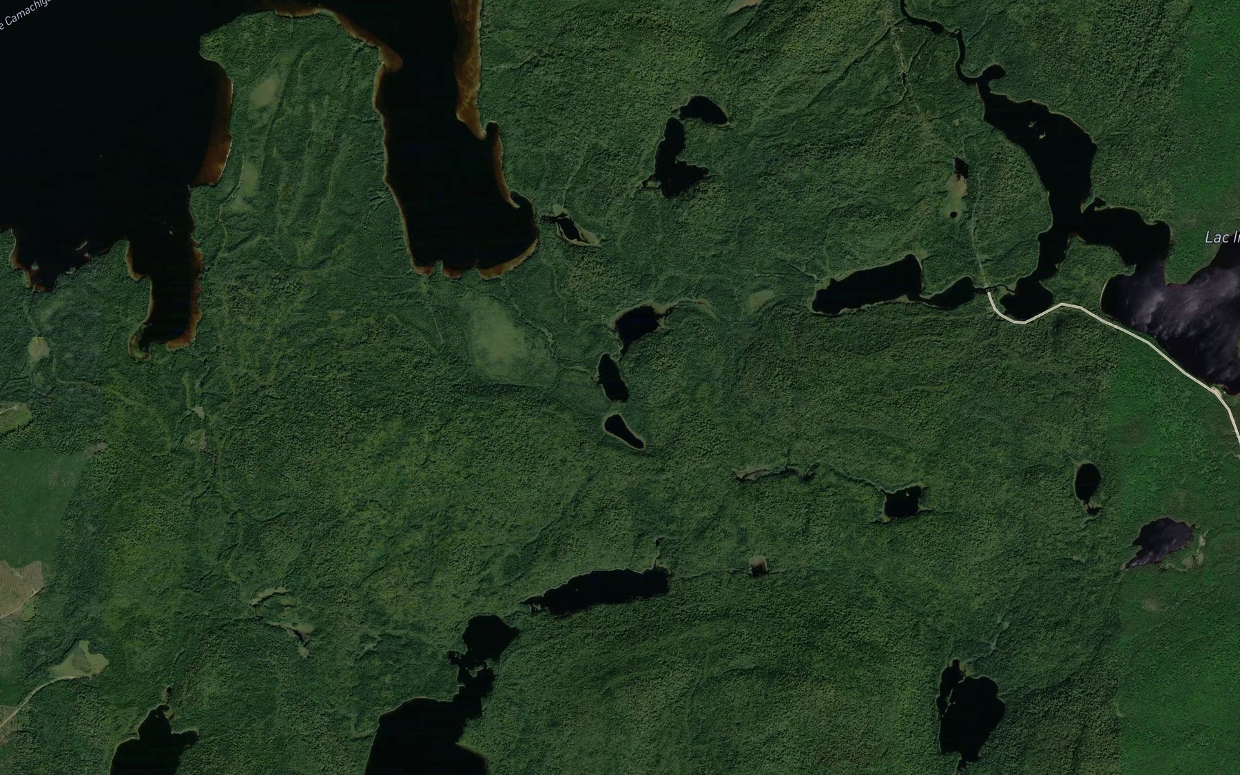 Satellite map of the Les Trois Lacs