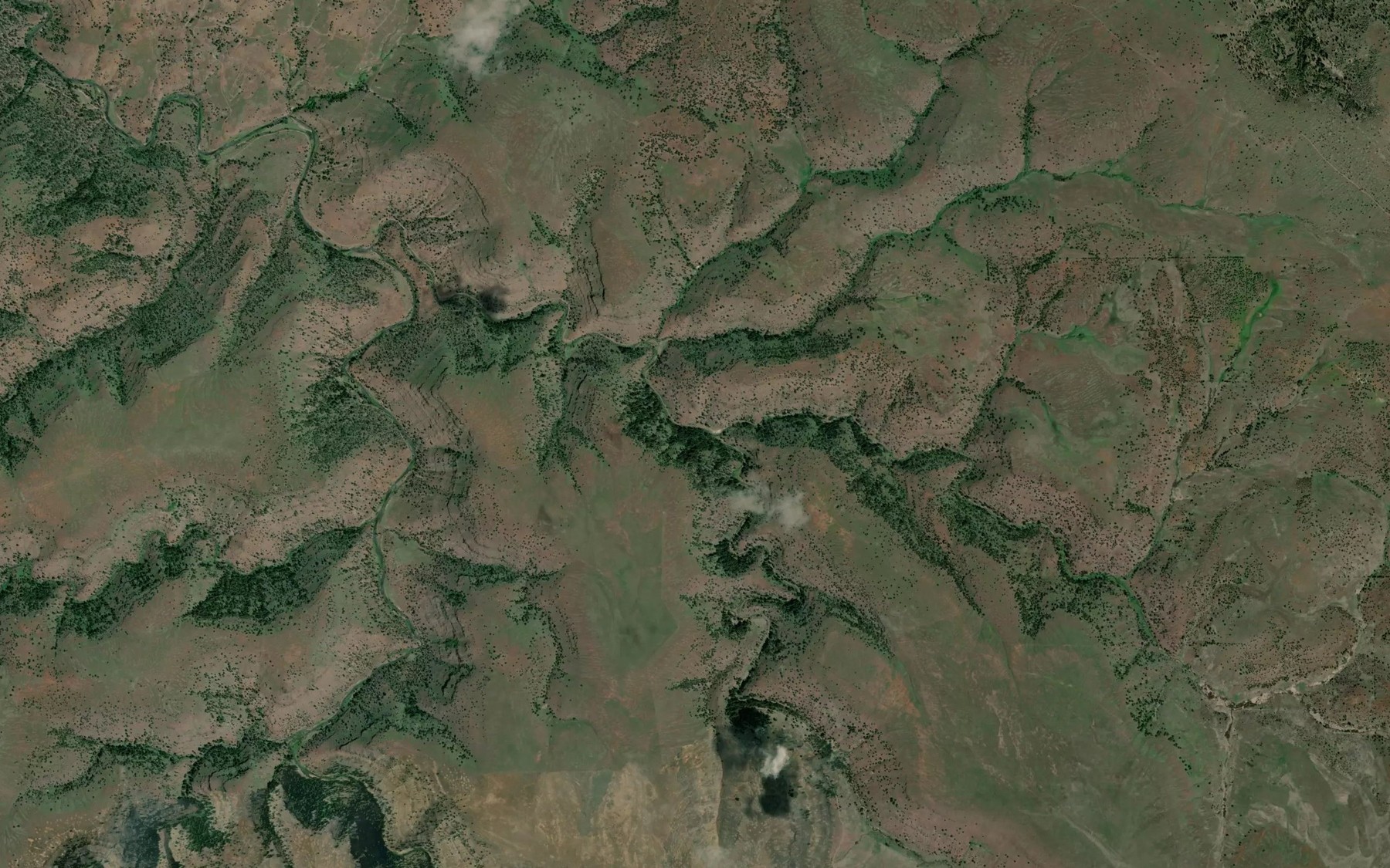 Satellite map of the Pine Creek