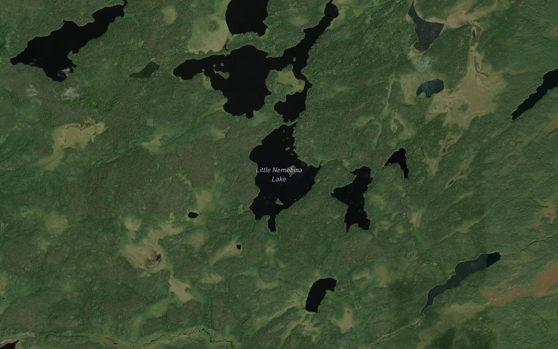 Satellite map of the Little Nemebina Lake