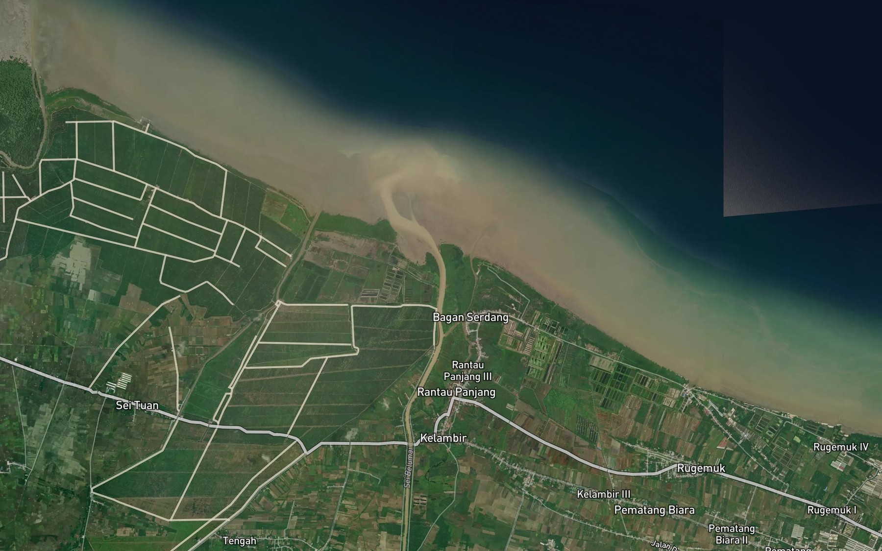 Satellite map of the Sungai Serdang