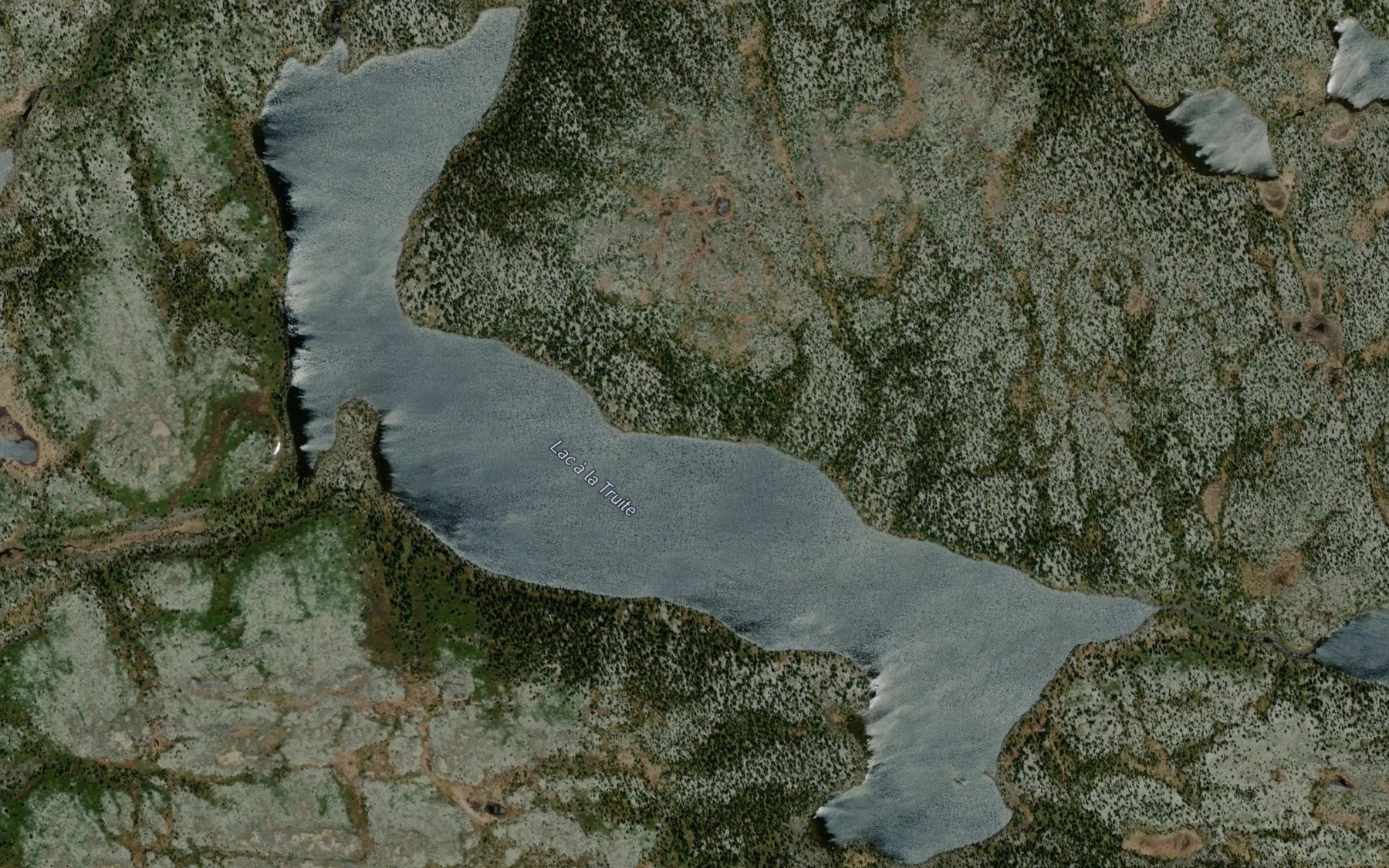 Satellite map of the Lac a la Truite