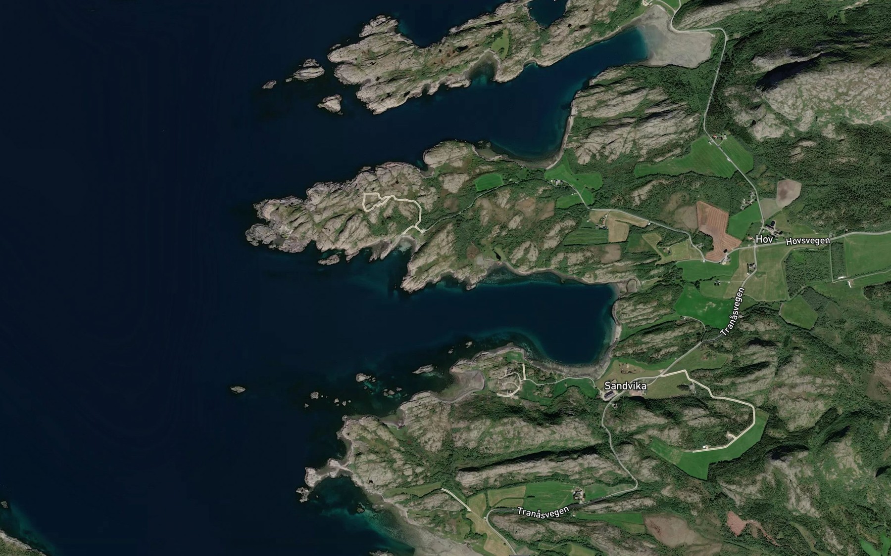 Satellite map of the Rotvika