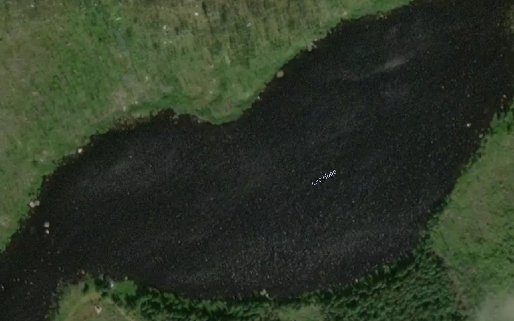 Satellite map of the Lac Hugo