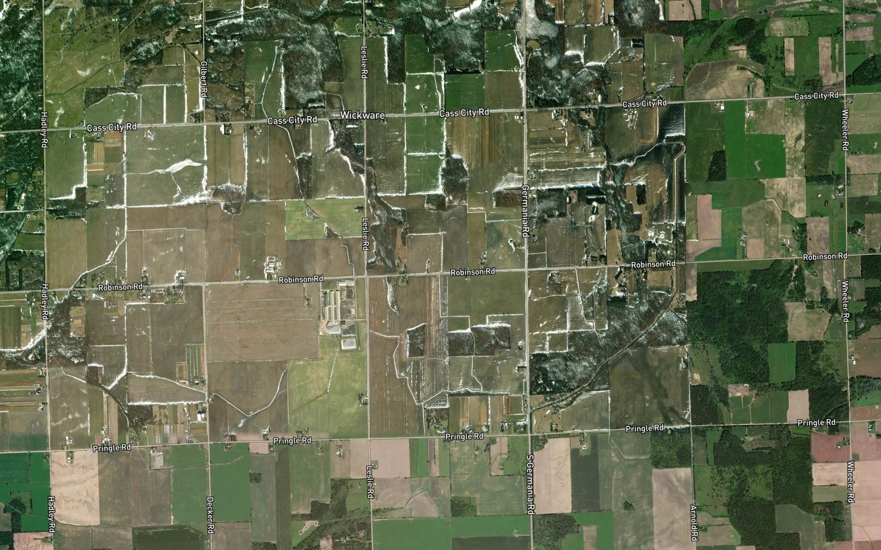 Satellite map of the Watson Drain