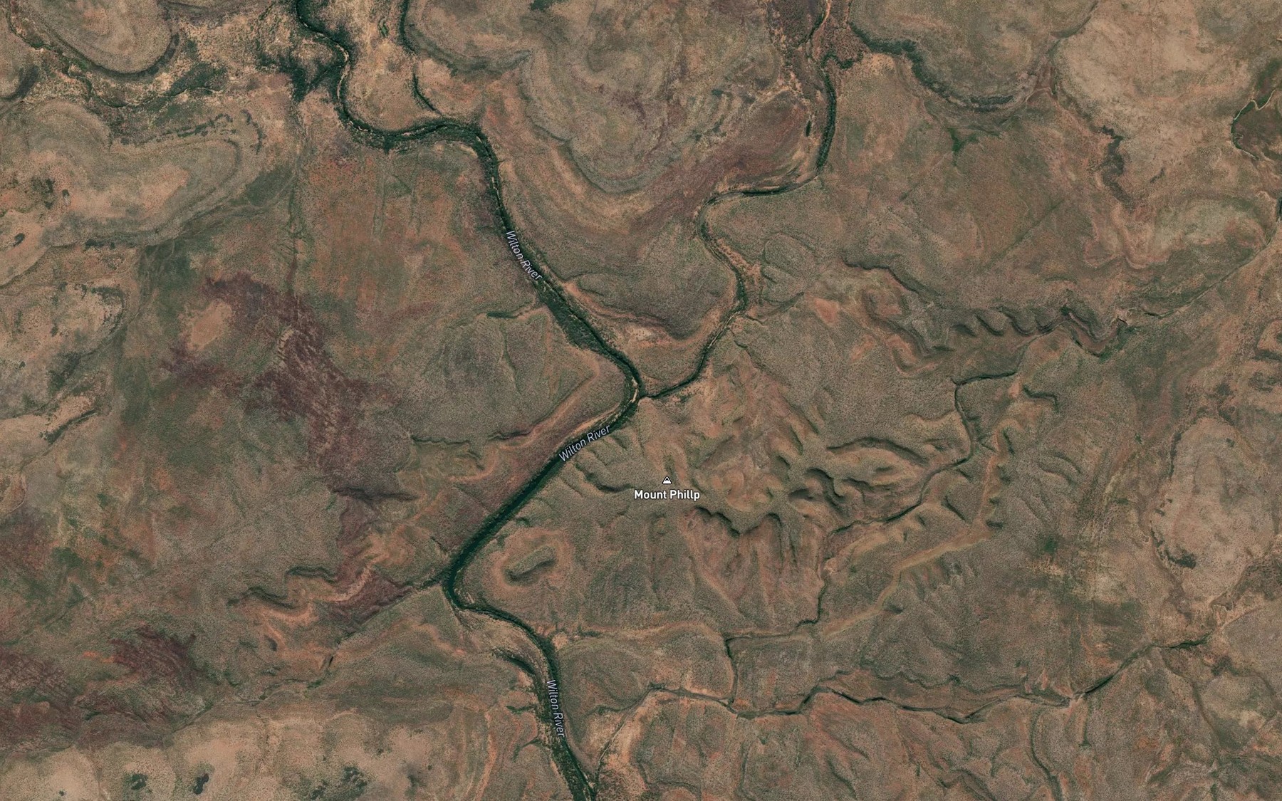 Satellite map of the Bright Creek