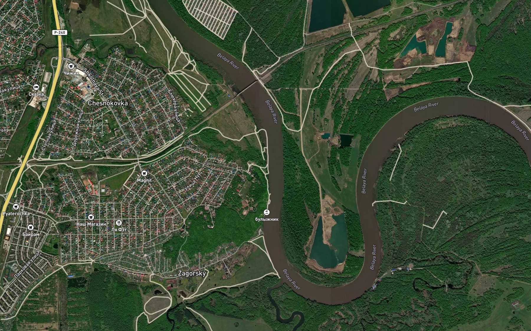 Satellite map of the Bersianka