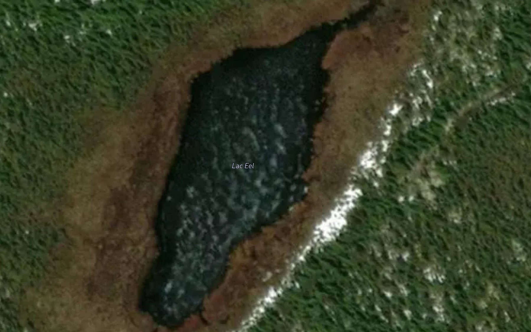 Satellite map of the Lac Eel