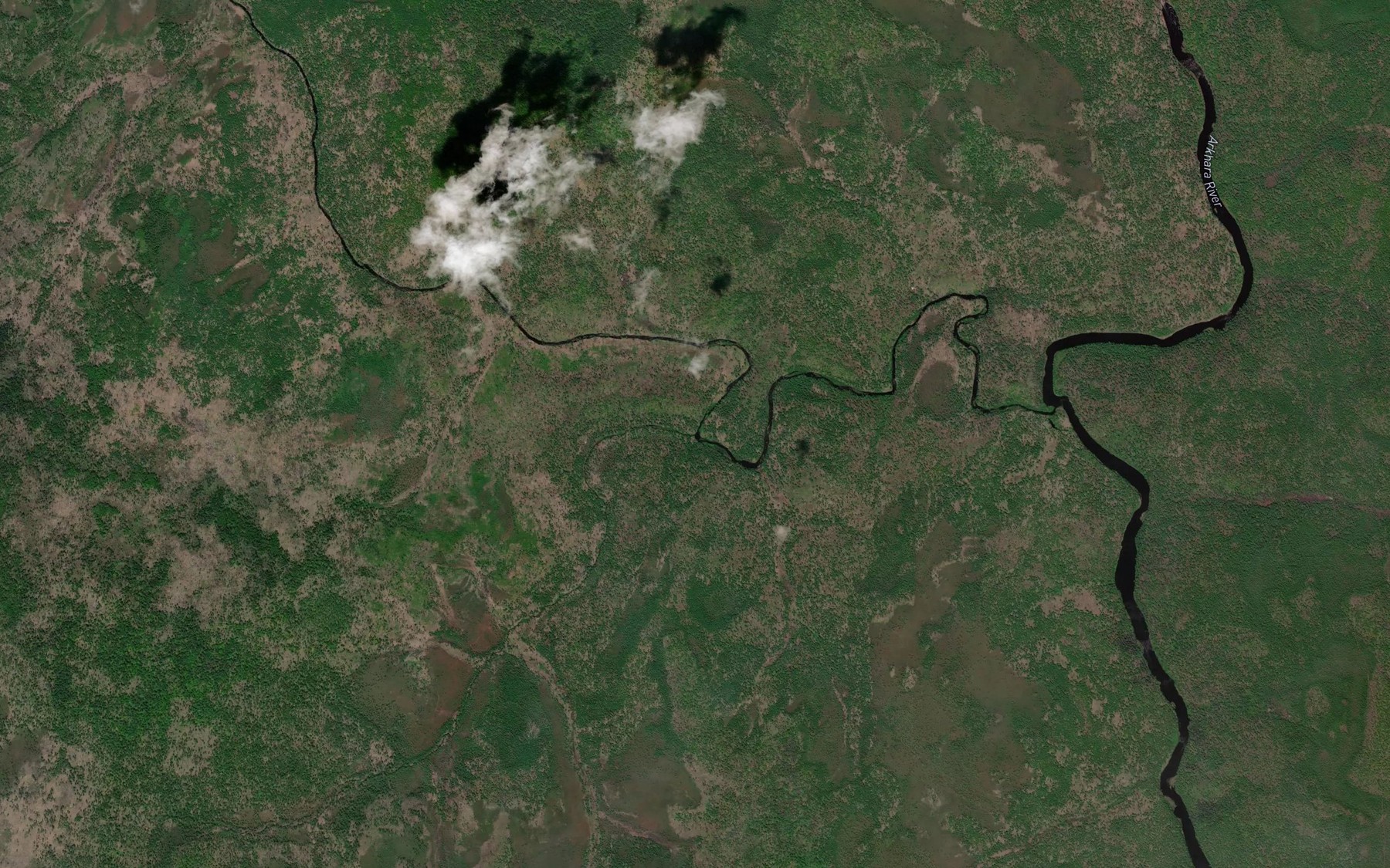 Satellite map of the Gorbataya Rechka