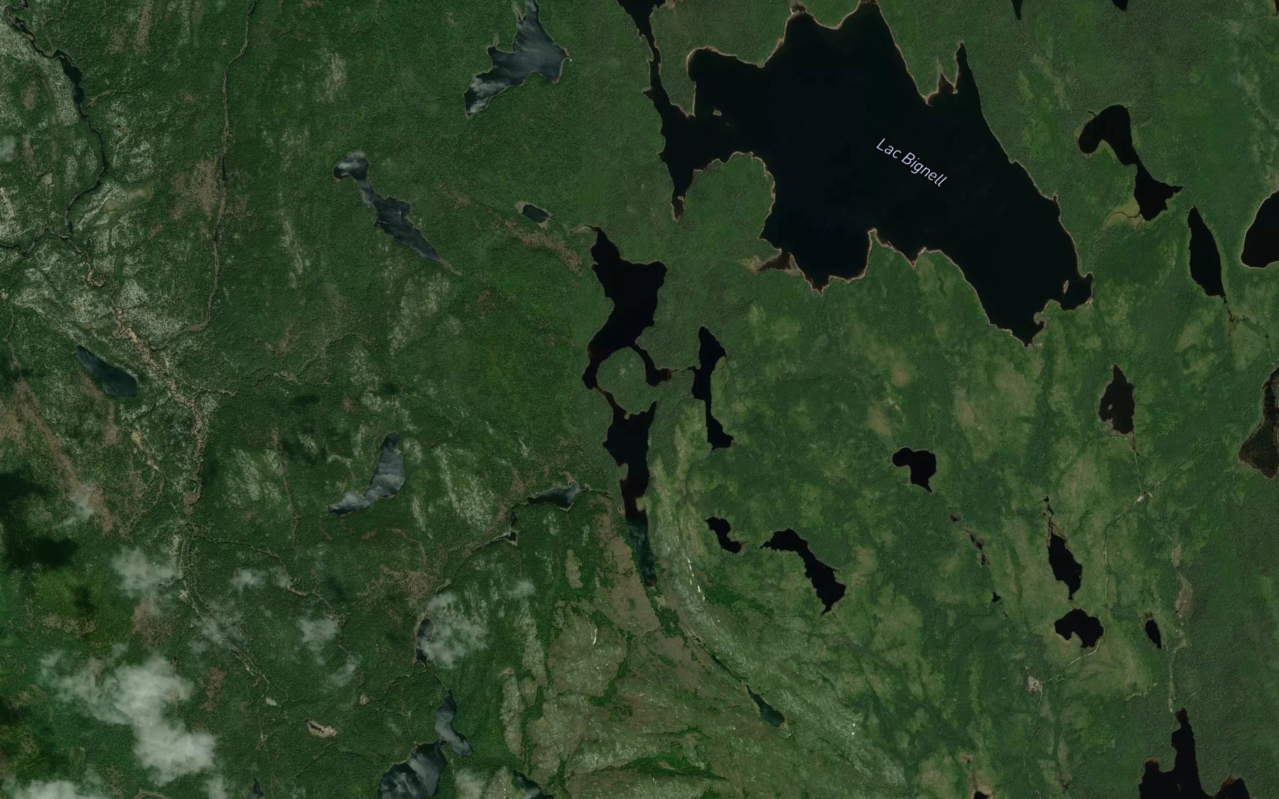 Satellite map of the Lac Quemeneur