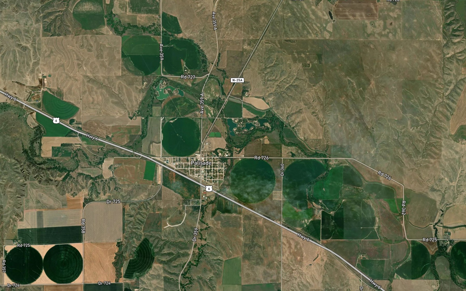 Satellite map of the Bobtail Creek