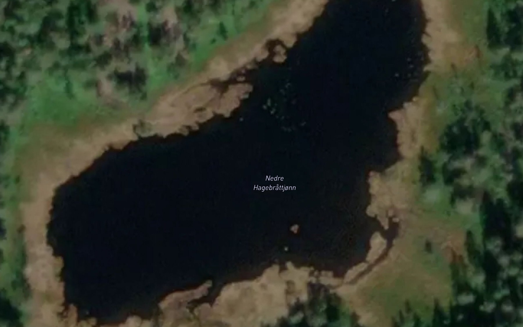 Satellite map of the Nedre Hagebrattjonn