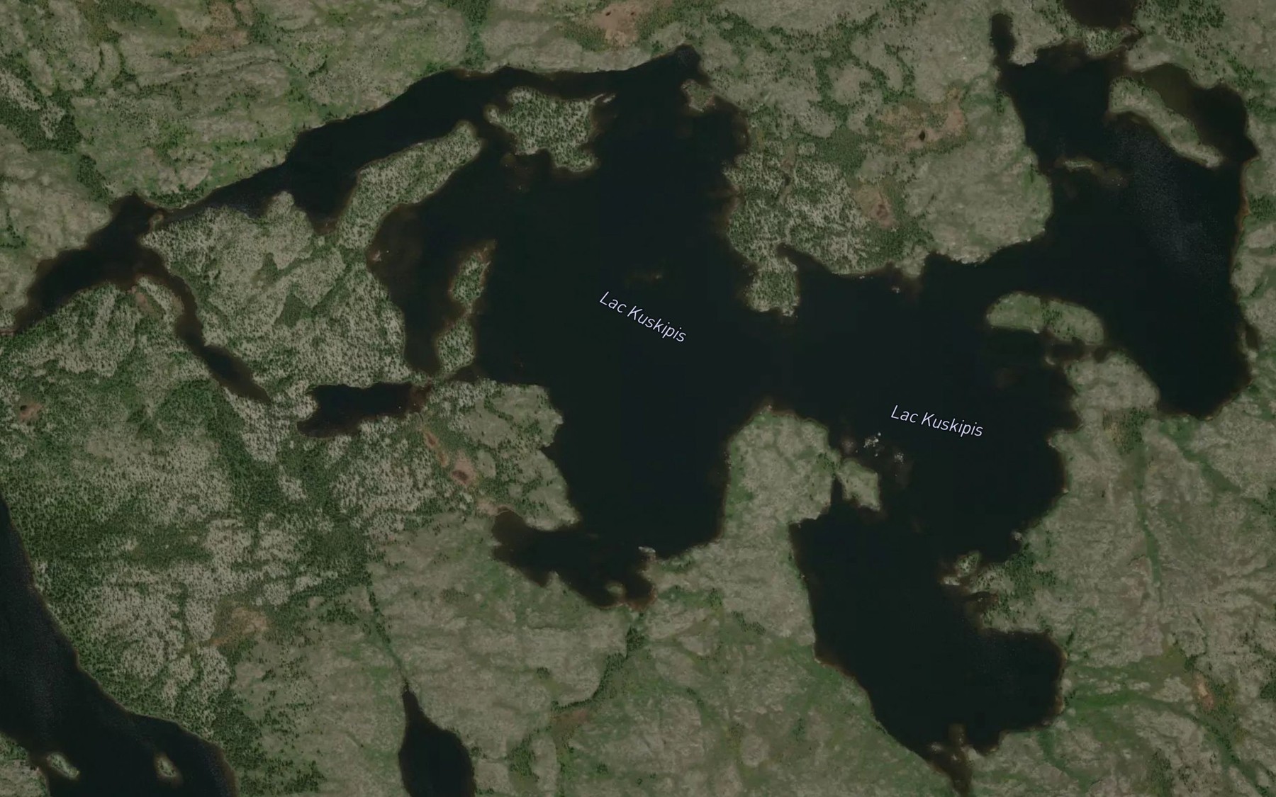 Satellite map of the Lac Kuskipis