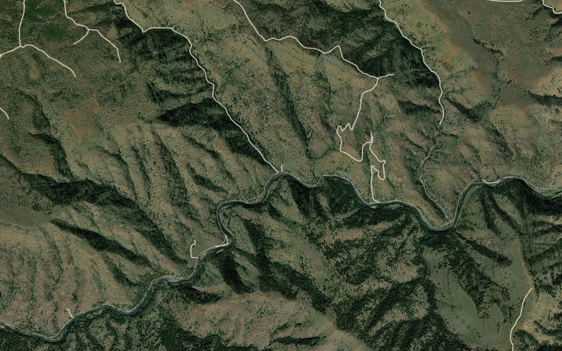 Satellite map of the Jericho Creek
