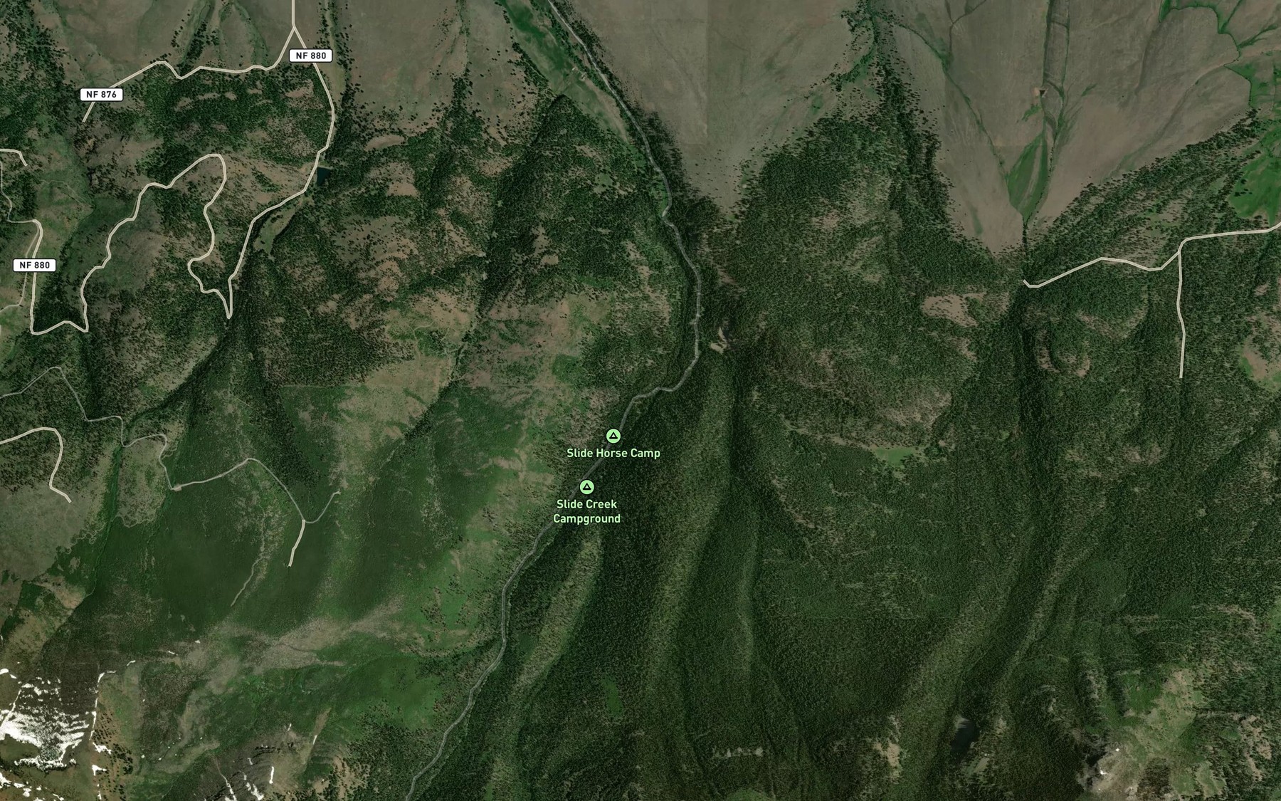 Satellite map of the McNaughton Spring