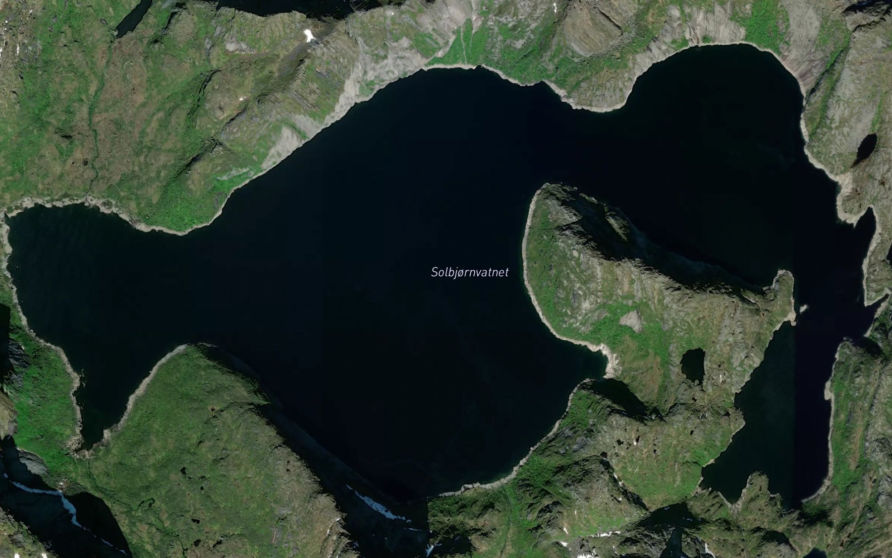 Satellite map of the Solbjornvatnet
