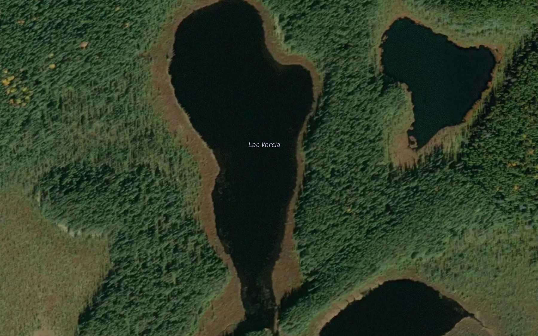 Satellite map of the Lac Vercia