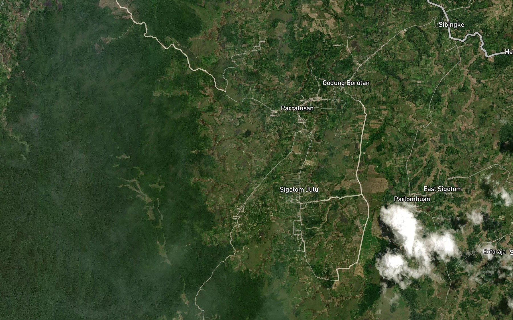 Satellite map of the Aek Baru