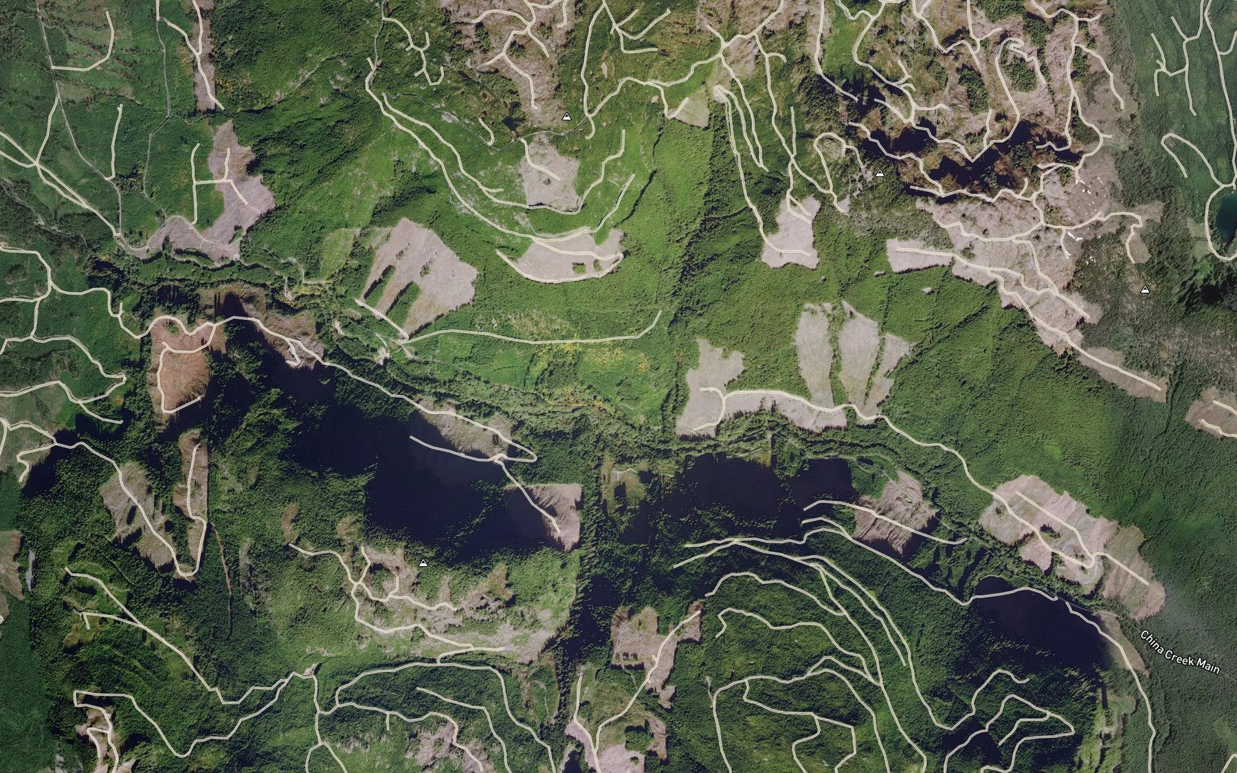 Satellite map of the Mineral Creek