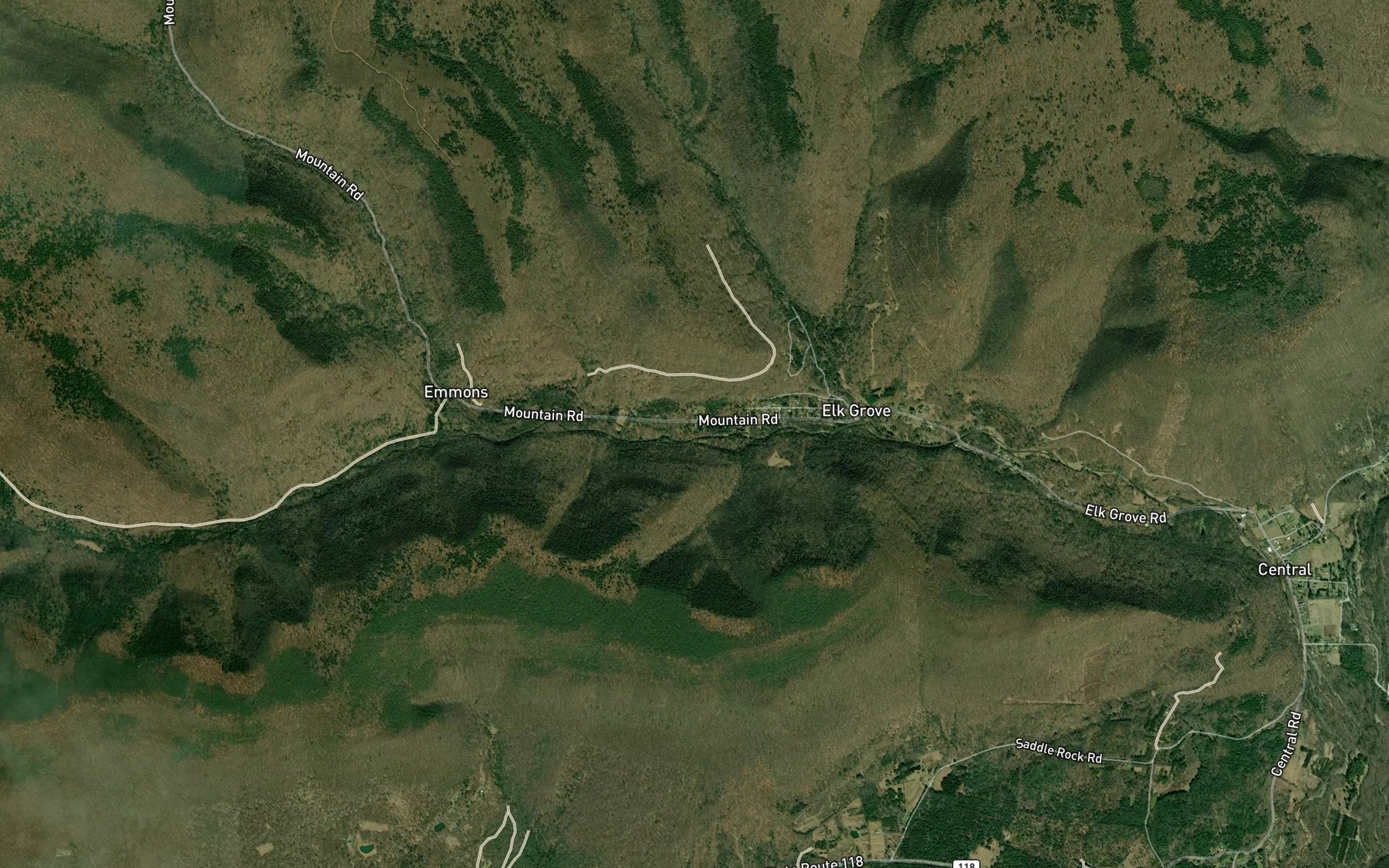 Satellite map of the Bloody Run