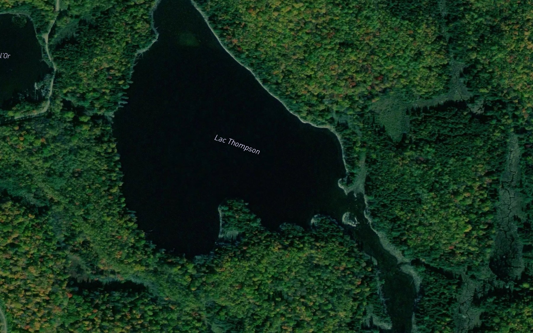 Satellite map of the Lac Thompson