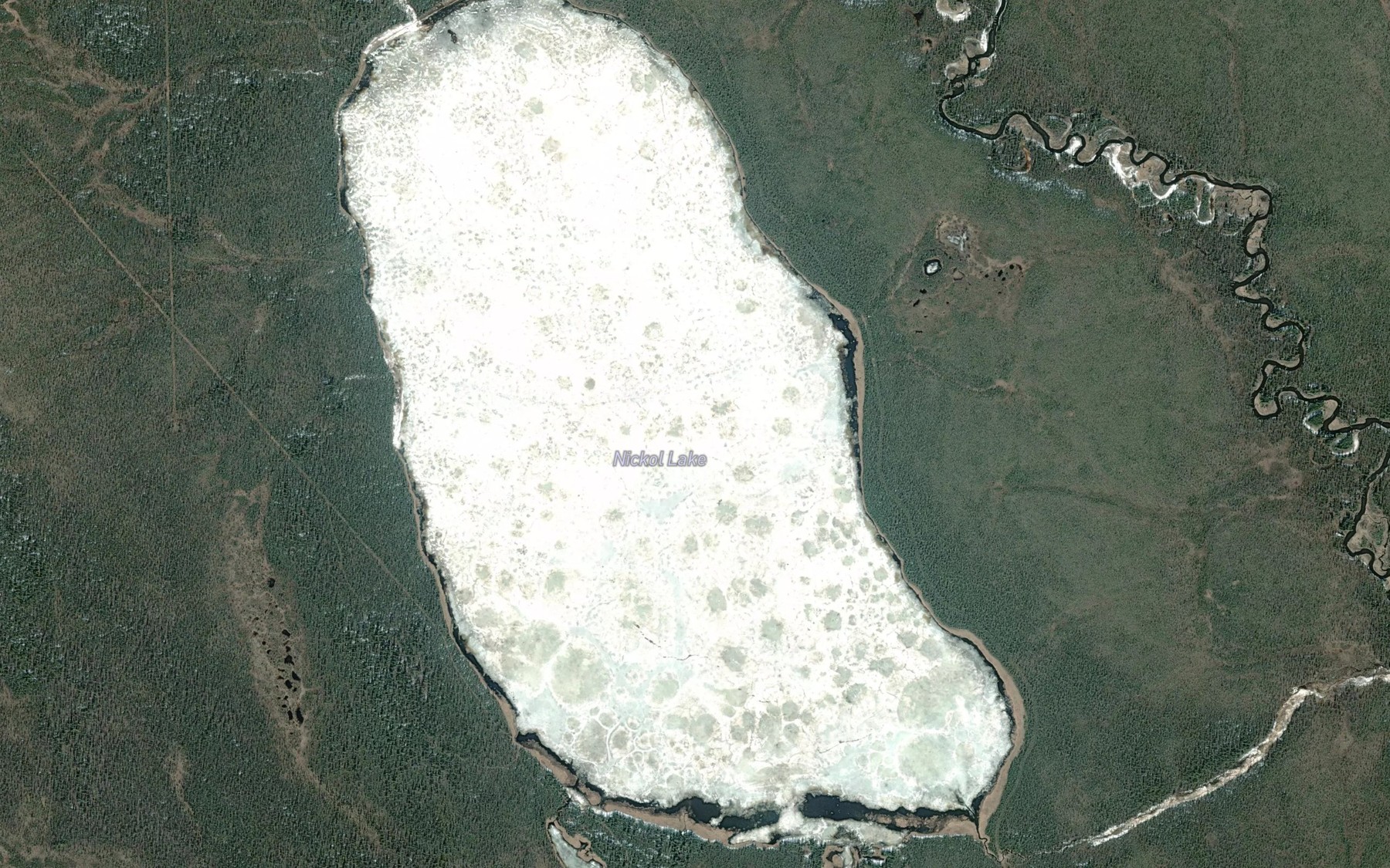 Satellite map of the Nickoli Lake