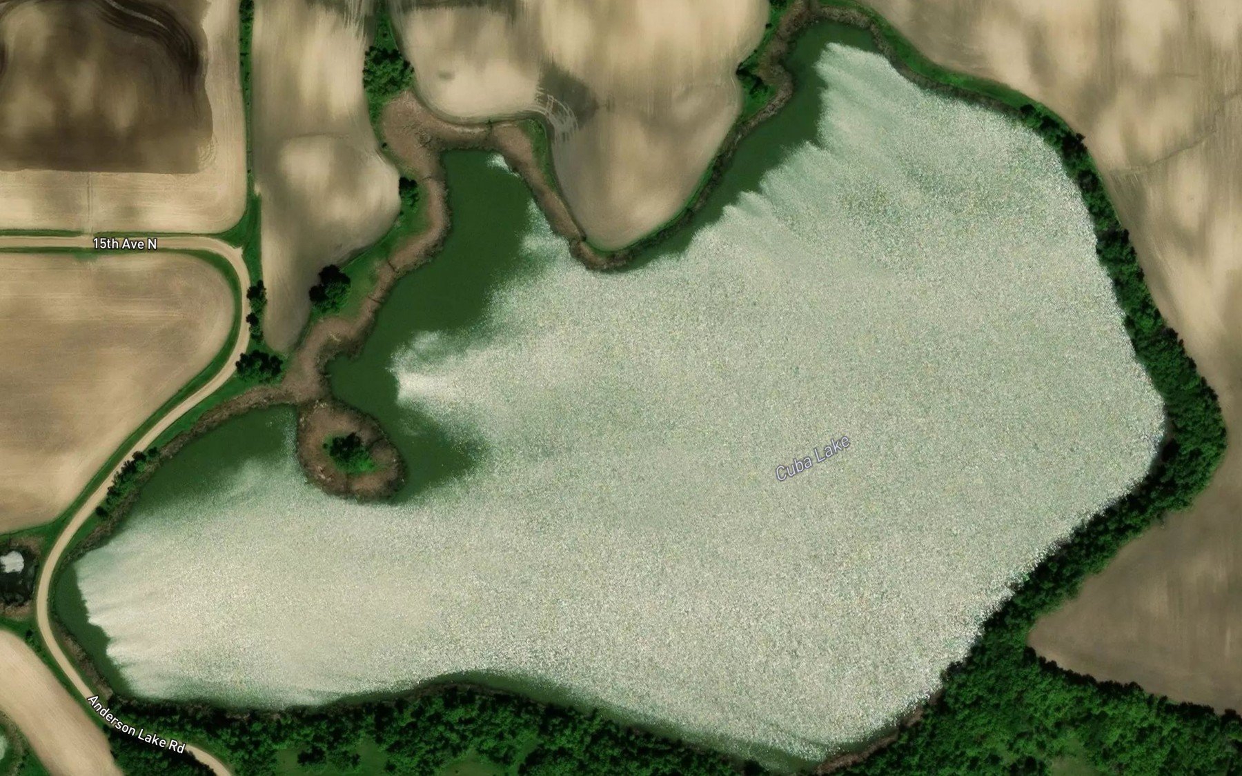 Satellite map of the Cuba Lake