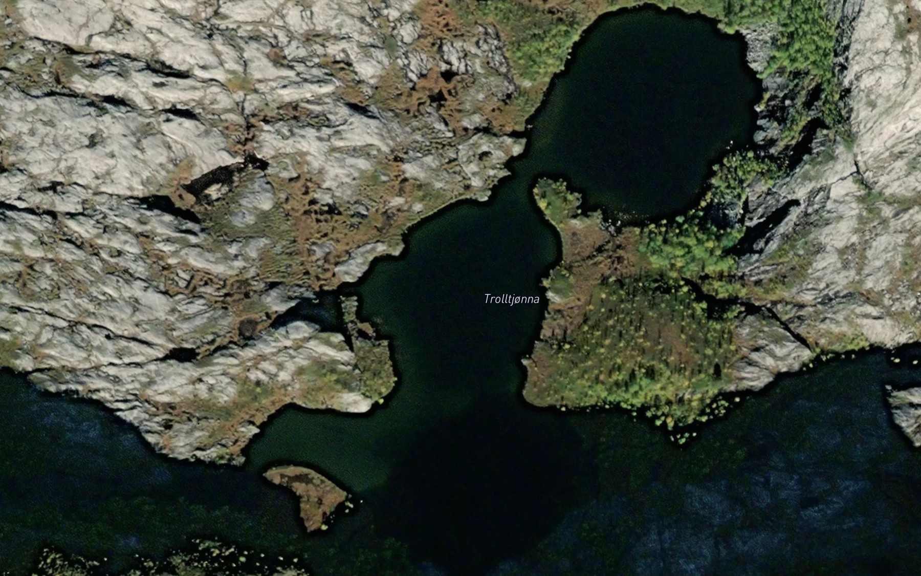 Satellite map of the Trolltjorna