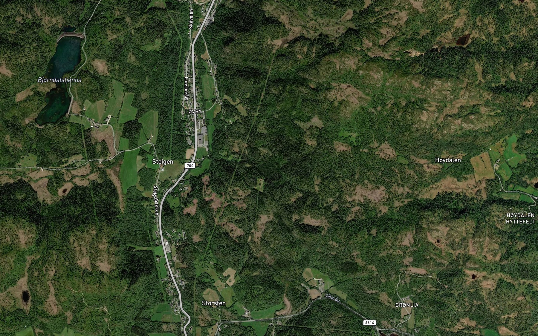 Satellite map of the Vollbekken