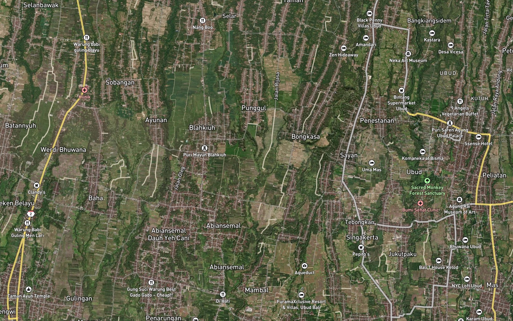 Satellite map of the Tukad Medid