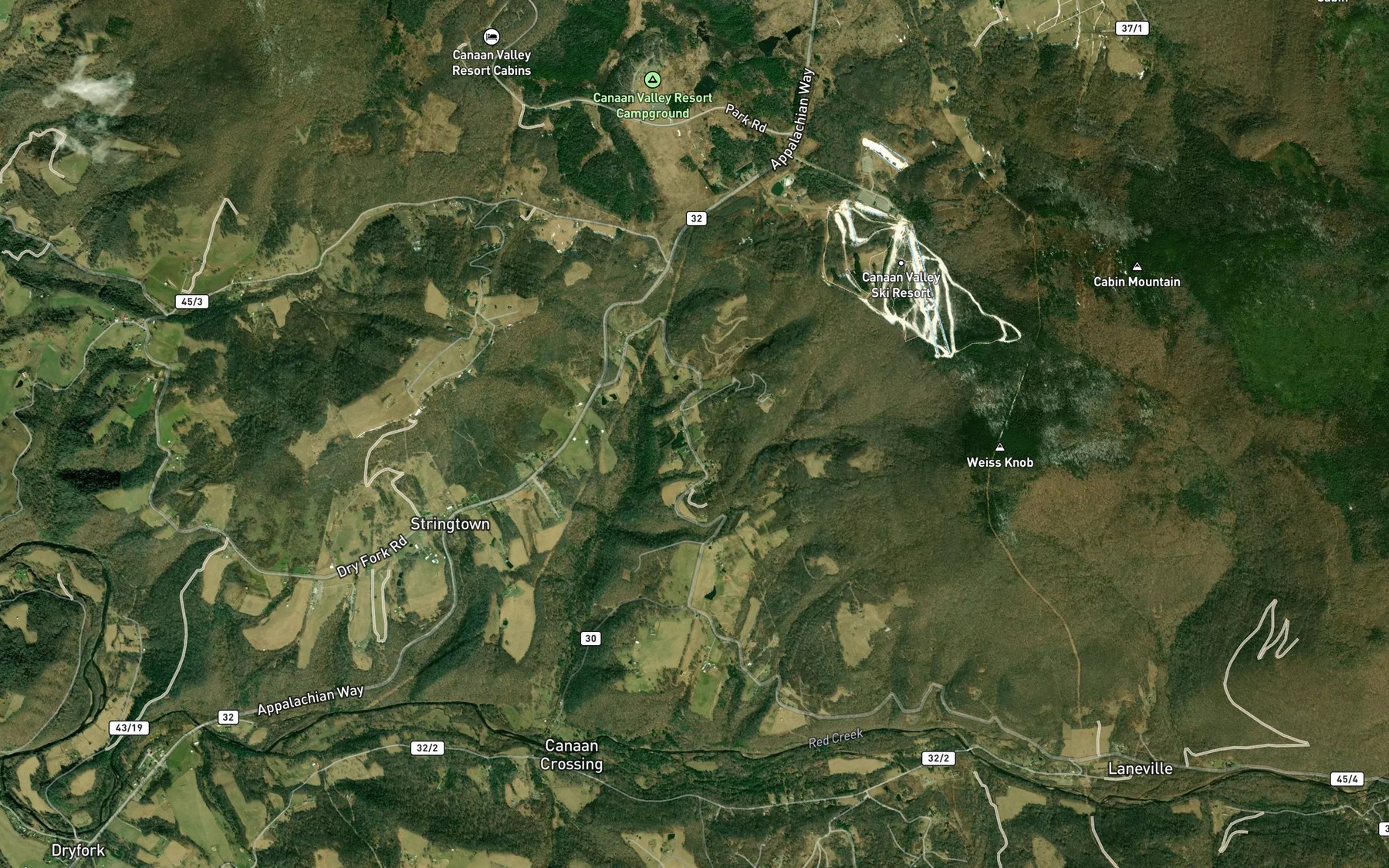 Satellite map of the Wyatt Farm Spring
